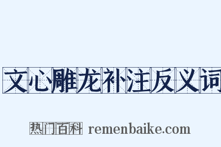 文心雕龙补注反义词是什么意思的图片
